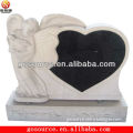 marble tombstone with angel engraving